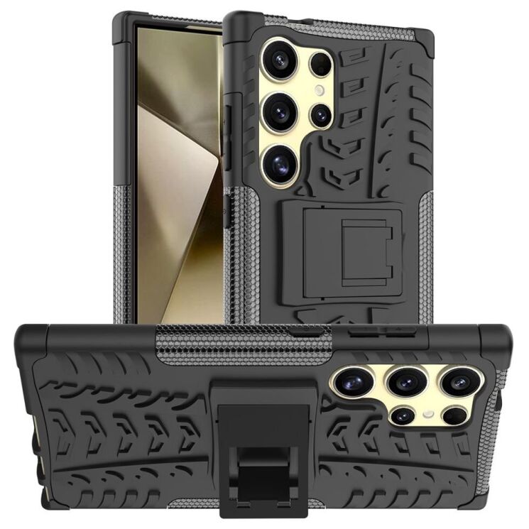 Защитный чехол UniCase Hybrid X для Samsung Galaxy S24 Ultra (S928) - Black: фото 1 из 17