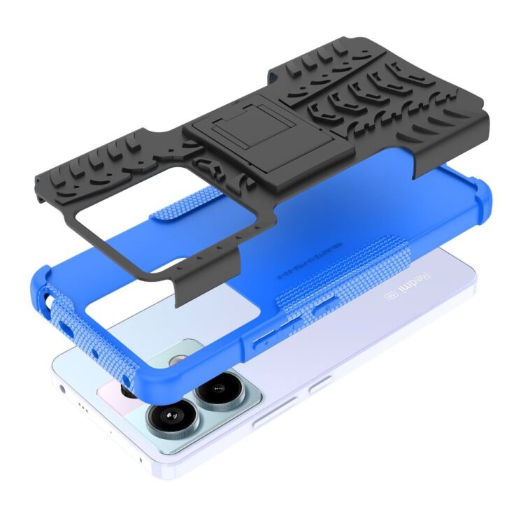 Защитный чехол UniCase Hybrid X для Xiaomi Redmi Note 13 Pro 5G / Poco X6 - Blue: фото 2 из 17