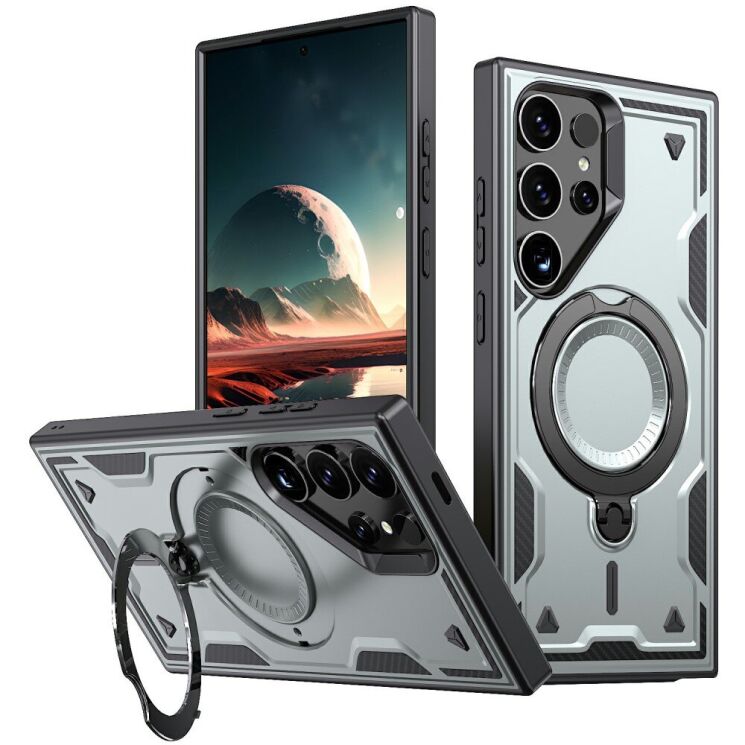 Защитный чехол UniCase Lander Armor для Samsung Galaxy S25 Ultra (S938) - Grey: фото 1 из 6