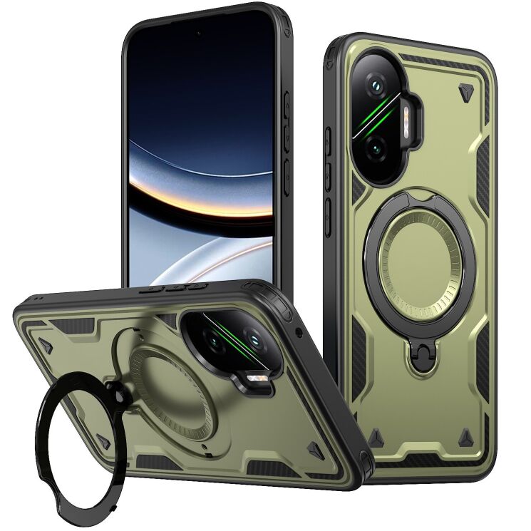 Защитный чехол UniCase Lander Armor для Xiaomi Poco F7 - Olive Green: фото 1 из 6