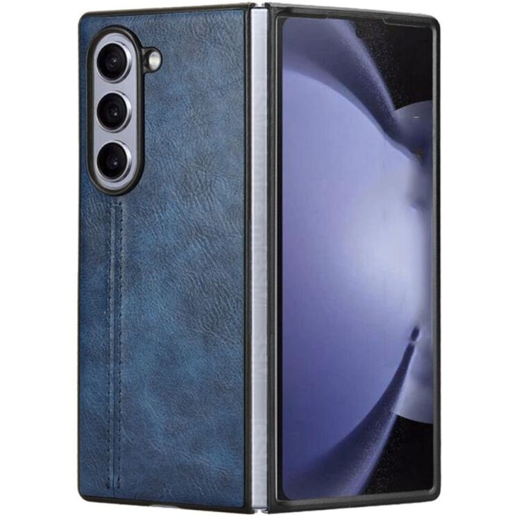 Защитный чехол UniCase Leather Series (FF) для Samsung Galaxy Fold 6 - Blue: фото 3 из 6