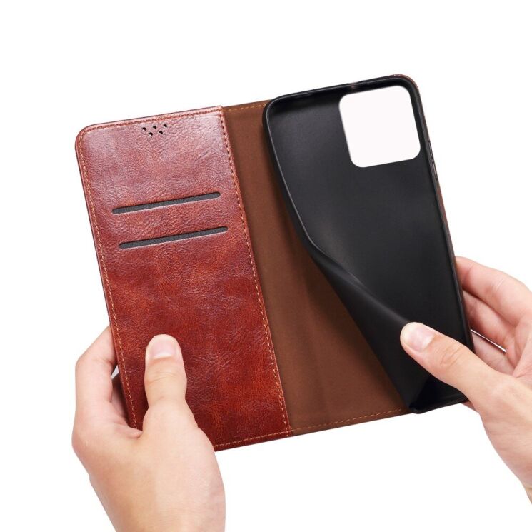 Защитный чехол UniCase Leather Wallet для Apple iPhone 14 Pro - Brown: фото 7 из 9