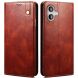 Защитный чехол UniCase Leather Wallet для Apple iPhone 16 - Brown (366457Z). Фото 1 из 10
