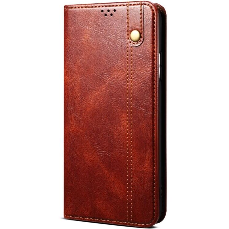 Защитный чехол UniCase Leather Wallet для Apple iPhone 16 - Brown: фото 4 из 10
