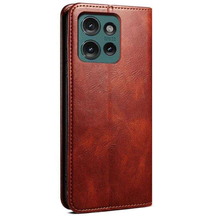 Защитный чехол UniCase Leather Wallet для Motorola Edge 50 Neo - Brown: фото 6 из 7