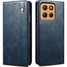Защитный чехол UniCase Leather Wallet для Motorola Moto G15 - Blue: фото 1 из 7