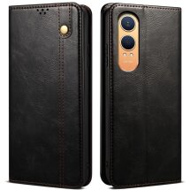 Защитный чехол UniCase Leather Wallet для OnePlus Nord CE 4 Lite - Black: фото 1 из 6