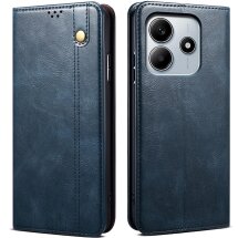 Защитный чехол UniCase Leather Wallet для Xiaomi Redmi Note 14 4G - Blue: фото 1 из 7