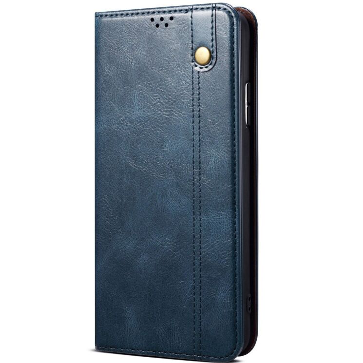 Защитный чехол UniCase Leather Wallet для Xiaomi Redmi Note 14 4G - Blue: фото 6 из 7