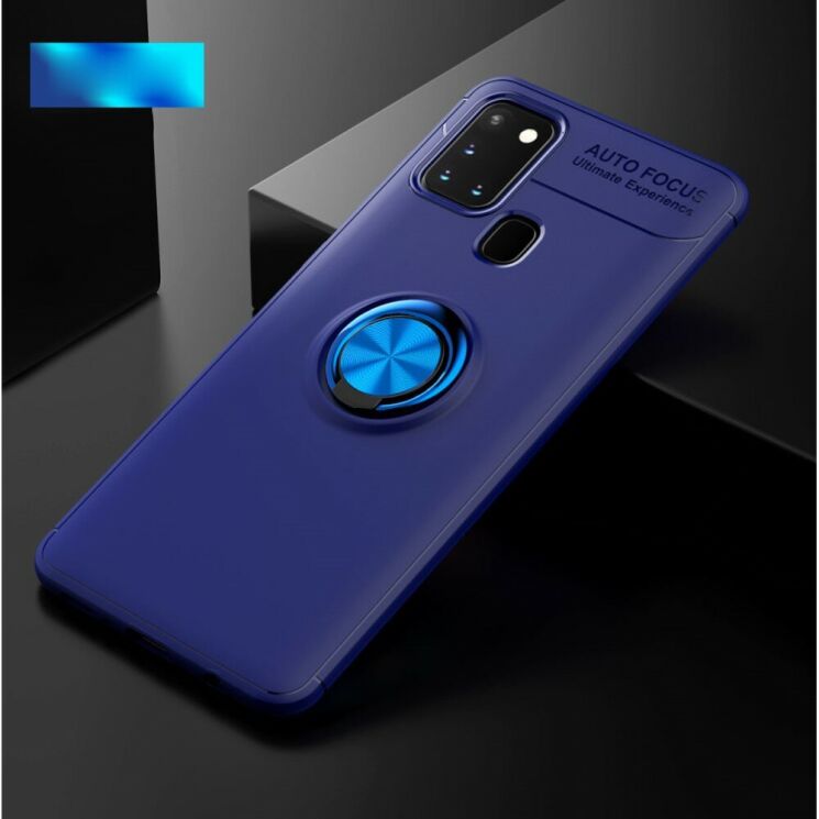 Чехол с магнитным кольцом UniCase Magnetic Ring для Samsung Galaxy A21s (A217) - Blue: фото 2 из 9