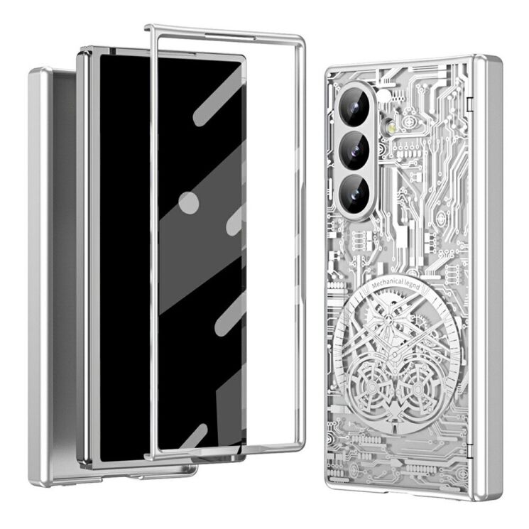 Захисний чохол UniCase Mechanical Legend для Samsung Galaxy Fold 7 - Silver: фото 1 з 7