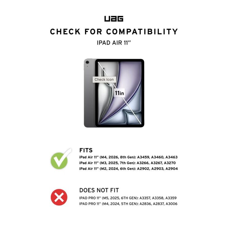 Захисний чохол URBAN ARMOR GEAR Scout Plus для iPad Air 11 M4/M3/M2 (2026/2025/2024) - Ash: фото 5 з 8