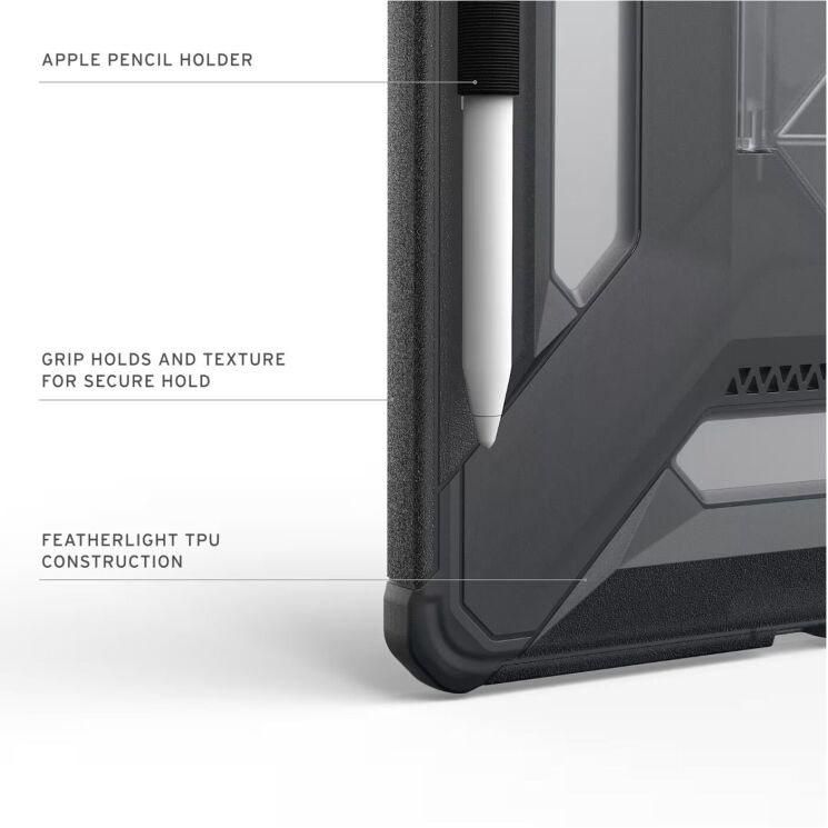 Захисний чохол URBAN ARMOR GEAR Scout Plus для iPad Air 11 M4/M3/M2 (2026/2025/2024) - Ash: фото 6 з 8
