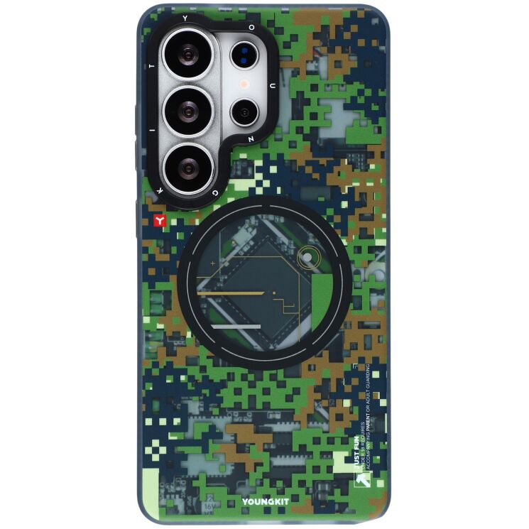 Защитный чехол YOUNGKIT Camouflage Circuit MagSafe для Samsung Galaxy S26 Ultra (S948) - Green (408549G) Защитный чехол YOUNGKIT Camouflage Circuit MagSafe для Samsung Galaxy S26 Ultra (S948) - Green: фото 1 из 7