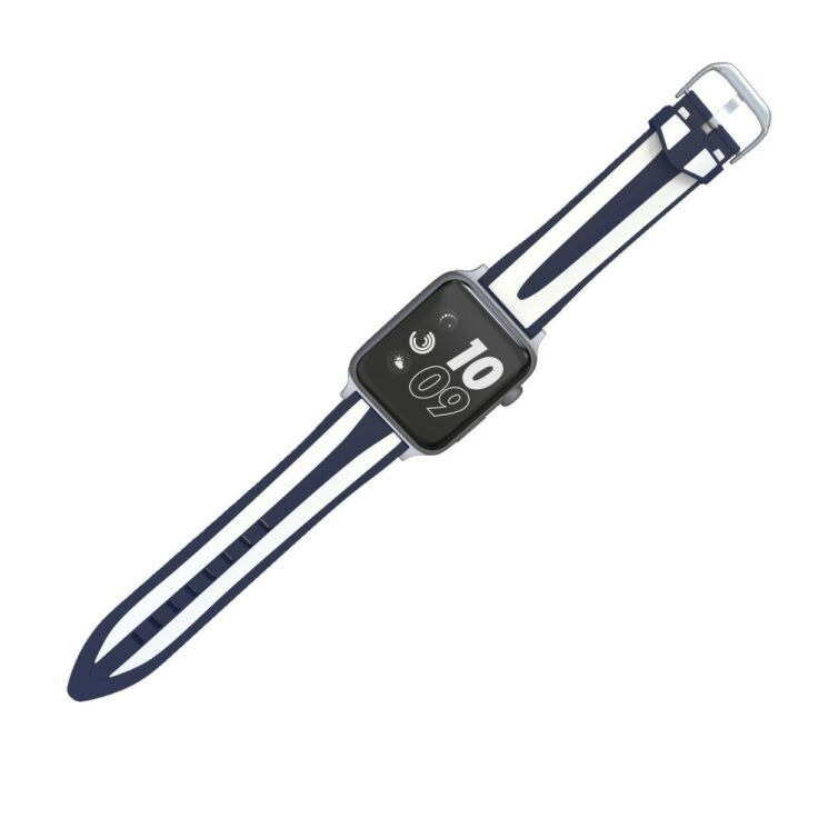 Ремінець UniCase Soft Strap для Apple Watch 46 / 45 / 44 / SE 44 / 42 (Series 1-3) / Ultra / Ultra 2 / Ultra 3 - Grey / Black: фото 3 з 5