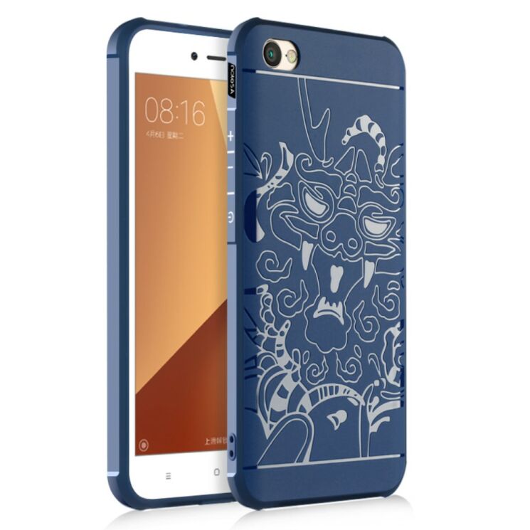 Защитный чехол UniCase Dragon Style для Xiaomi Redmi Note 5A - Dark Blue: фото 1 из 3