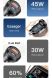 Автомобильное зарядное устройство ESSAGER Gyroscope Mini 45W (Type-C + USB) ECCAC45-TL01-Z - Black (923418B). Фото 6 из 10
