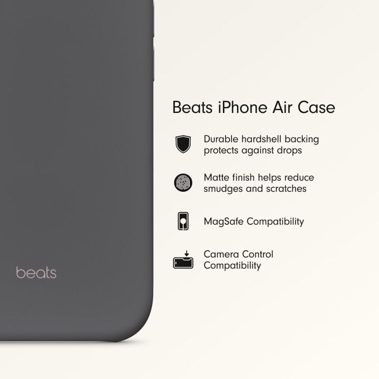 Чехол Beats Case with MagSafe and Camera Control для iPhone Air (MGJW4) - Bedrock Blue: фото 3 из 6