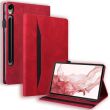 Чехол Deexe Business Style для Samsung Galaxy Tab S10 FE Plus - Red (378500R)