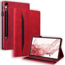 Чехол Deexe Business Style для Samsung Galaxy Tab S10 FE Plus - Red: фото 1 из 9