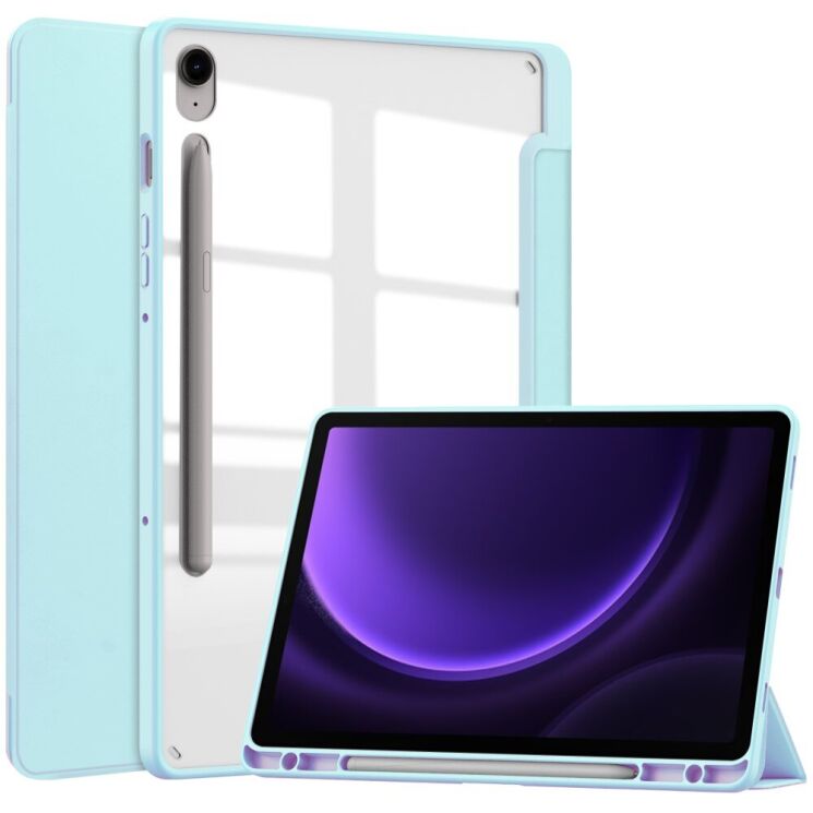 Чехол Deexe Crystal Back для Samsung Galaxy Tab S9 FE (X510/516) / Tab S10 FE (X520/526) - Baby Blue: фото 1 из 8