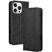Чехол Deexe Retro Style для Apple iPhone 16 Pro - Black: фото 1 из 8