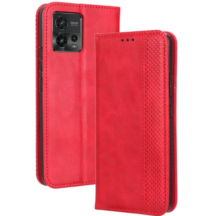 Чохол Deexe Retro Style для Motorola Moto G72 - Red: фото 4 з 9