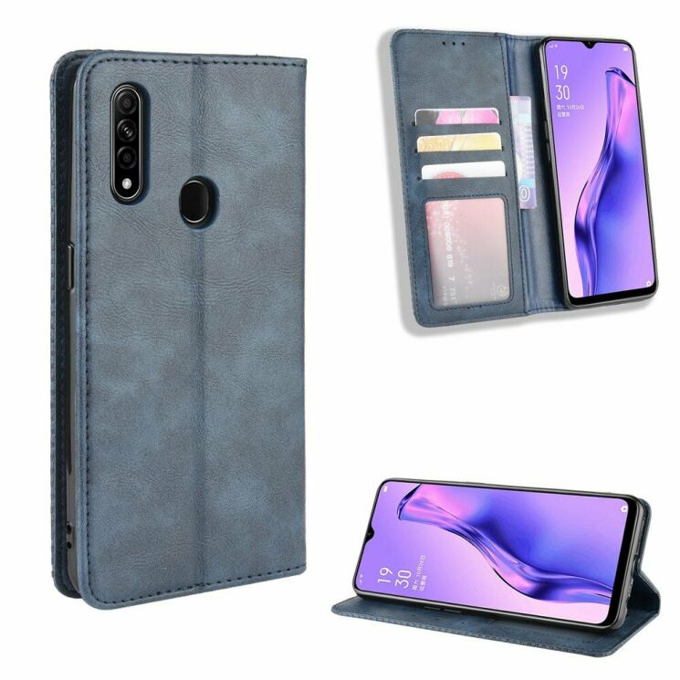 Чохол-книжка Deexe Retro Style для OPPO A31 - Blue (213306L) Чохол-книжка Deexe Retro Style для OPPO A31 - Blue: фото 1 з 9