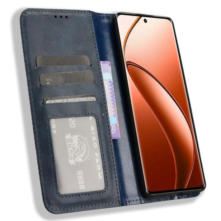 Чехол Deexe Retro Style для Realme 12 Pro / 12 Pro+ - Blue: фото 2 из 7