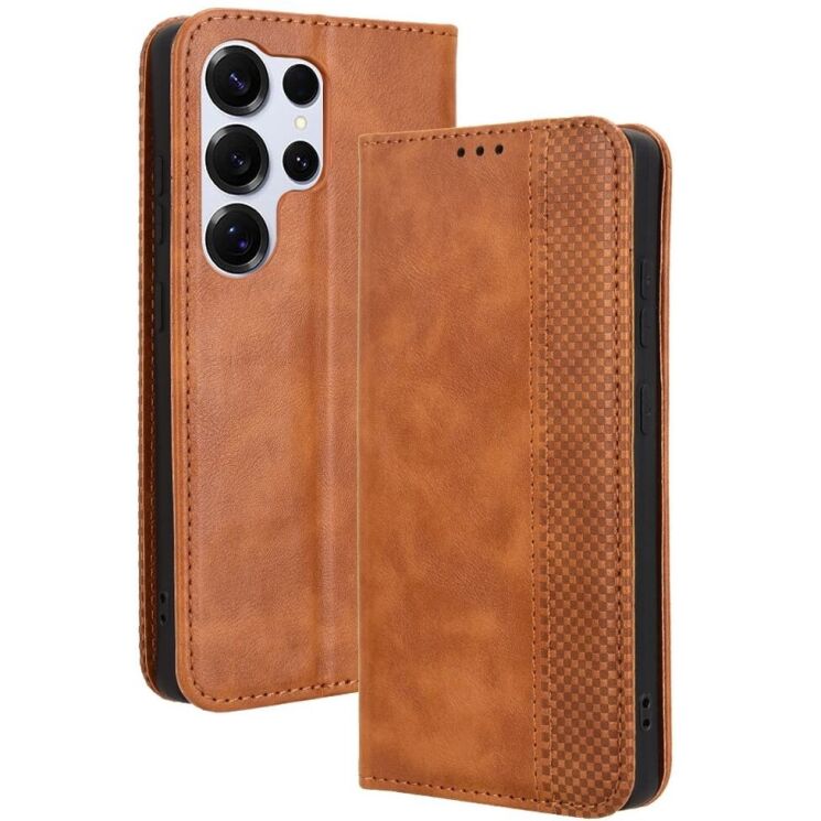 Чехол Deexe Retro Style для Samsung Galaxy S25 Ultra (S938) - Brown: фото 1 из 7