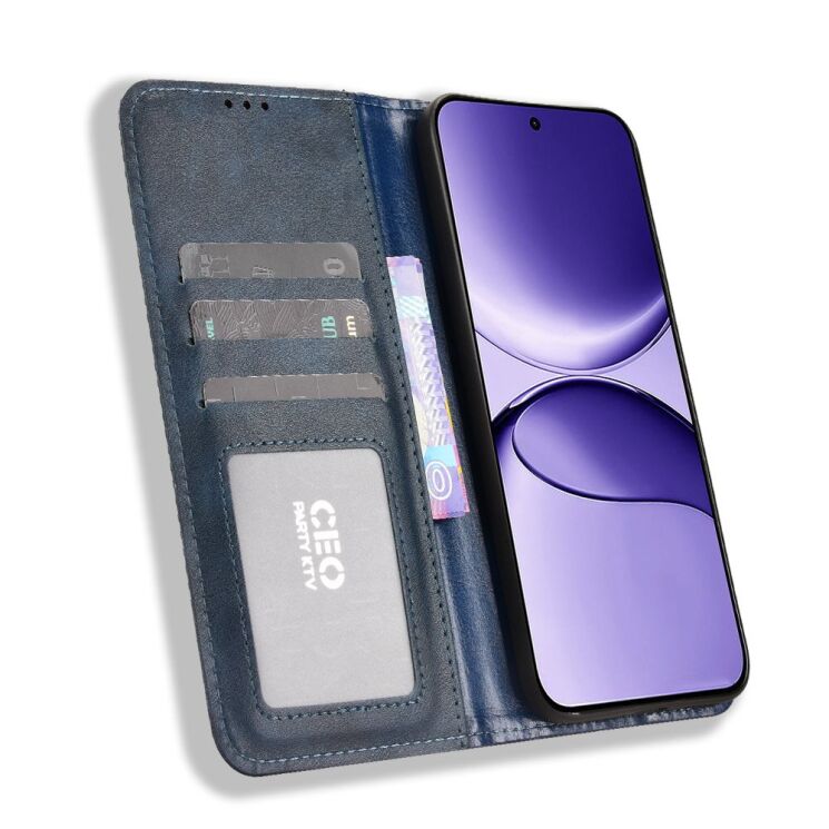 Чехол Deexe Retro Style для Xiaomi Poco F7 - Blue: фото 5 из 18