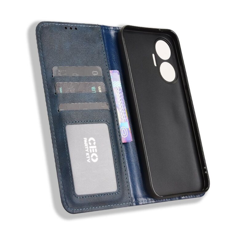 Чехол Deexe Retro Style для Xiaomi Poco F7 - Blue: фото 4 из 18