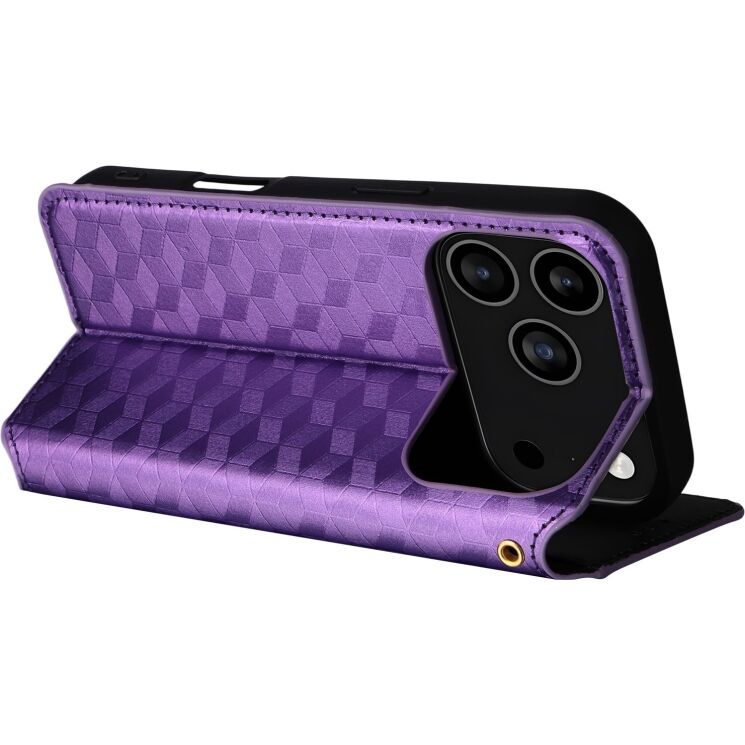 Чохол Deexe Rhombus Book для iPhone 18 Pro Max / 17 Pro Max - Purple: фото 5 з 10