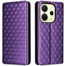 Чехол Deexe Rhombus Book для Xiaomi Redmi Note 14 4G - Purple: фото 1 из 6