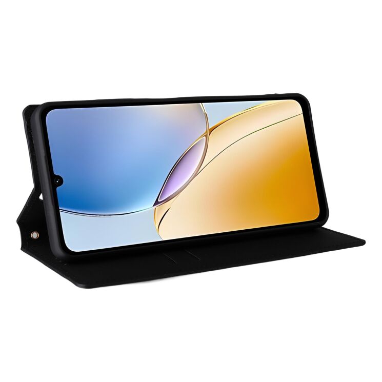 Чехол Deexe Rhombus Book для ZTE Blade A56 - Black: фото 4 из 10