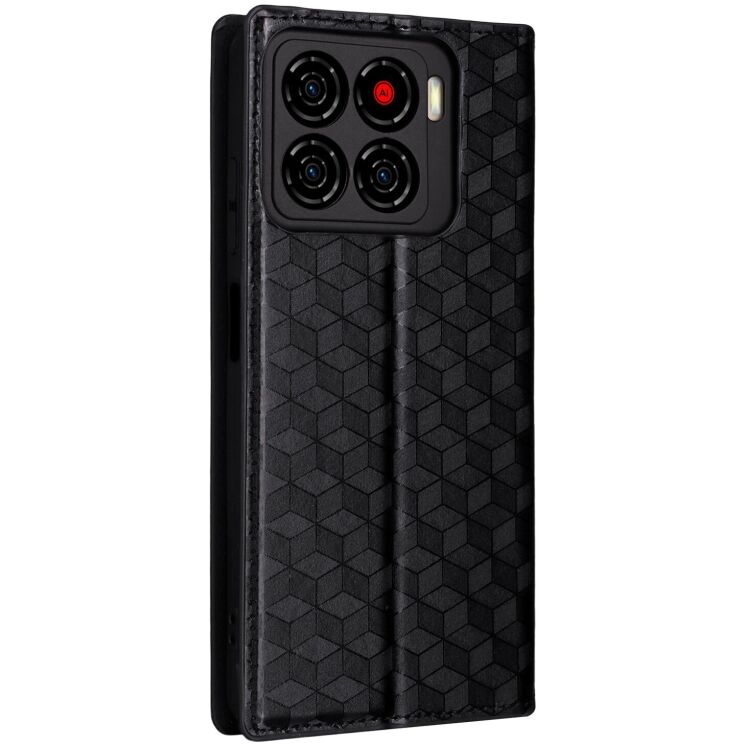 Чехол Deexe Rhombus Book для ZTE Blade A56 - Black: фото 8 из 10