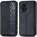 Чехол Deexe Rhombus Wallet для Honor 200 - Black (364143B). Фото 1 из 9