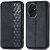 Чехол Deexe Rhombus Wallet для Honor 200 - Black: фото 1 из 9