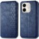 Чехол Deexe Rhombus Wallet для Infinix Smart 9 (X6532) - Blue (366512L). Фото 1 из 10