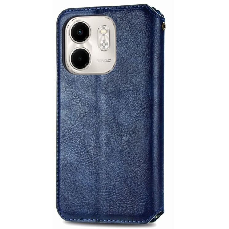 Чехол Deexe Rhombus Wallet для Infinix Smart 9 (X6532) - Blue: фото 5 из 10