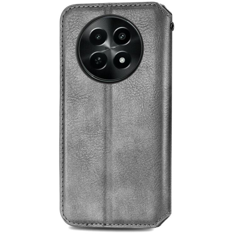 Чехол Deexe Rhombus Wallet для Realme 12 5G - Grey: фото 5 из 6