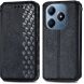 Чехол Deexe Rhombus Wallet для Realme C63 - Black (359726B). Фото 1 из 9