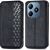 Чехол Deexe Rhombus Wallet для Realme C63 - Black: фото 1 из 9