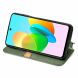Чехол Deexe Rhombus Wallet для TECNO Spark 20C - Green (345615G). Фото 3 из 6