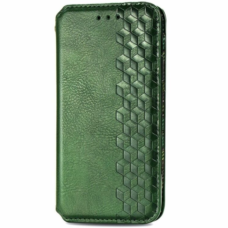 Чехол Deexe Rhombus Wallet для TECNO Spark 20C - Green: фото 4 из 6
