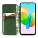 Чехол Deexe Rhombus Wallet для TECNO Spark 20C - Green (345615G). Фото 2 из 6