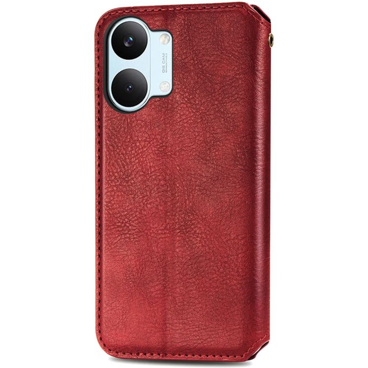 Чехол Deexe Rhombus Wallet для Xiaomi Poco X8 Pro Max - Red: фото 6 из 10