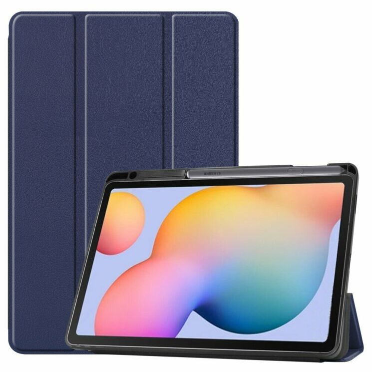 Чехол Deexe Smart Cover для Samsung Galaxy Tab S6 lite / S6 Lite (2022/2024) - Dark Blue: фото 1 из 9