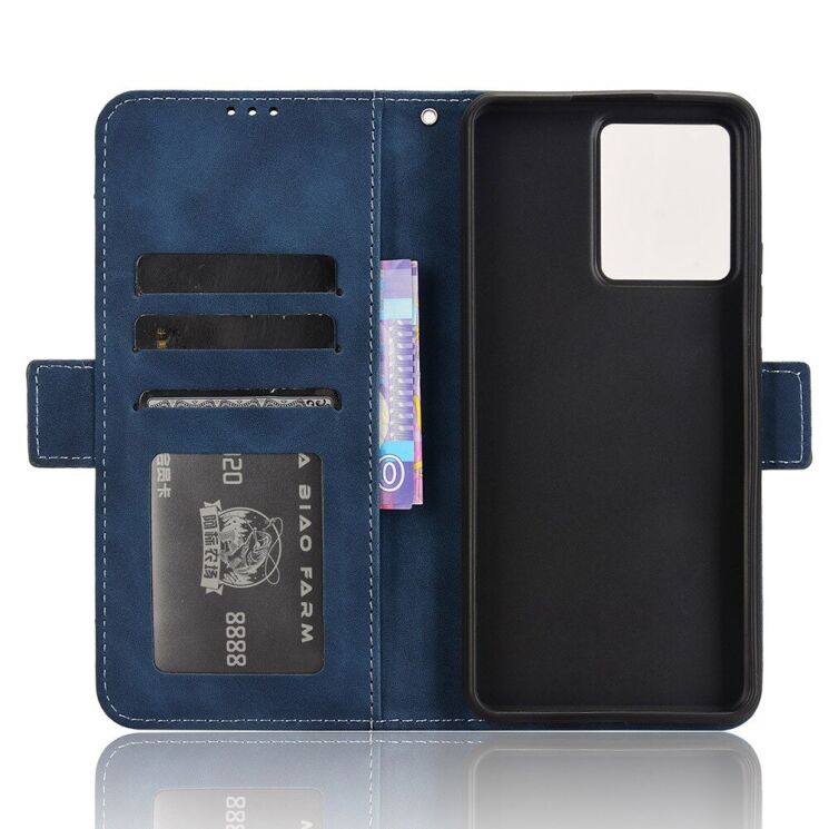 Чехол Deexe Wallet Stand для Blackview Color 8 / Oscal Modern 8 - Blue: фото 5 из 7