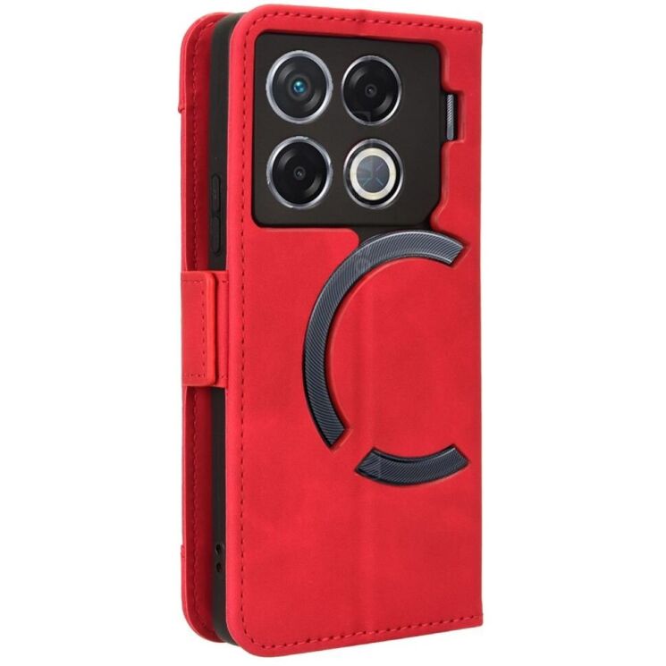 Чехол Deexe Wallet Stand для Infinix GT 20 Pro - Red: фото 6 из 8